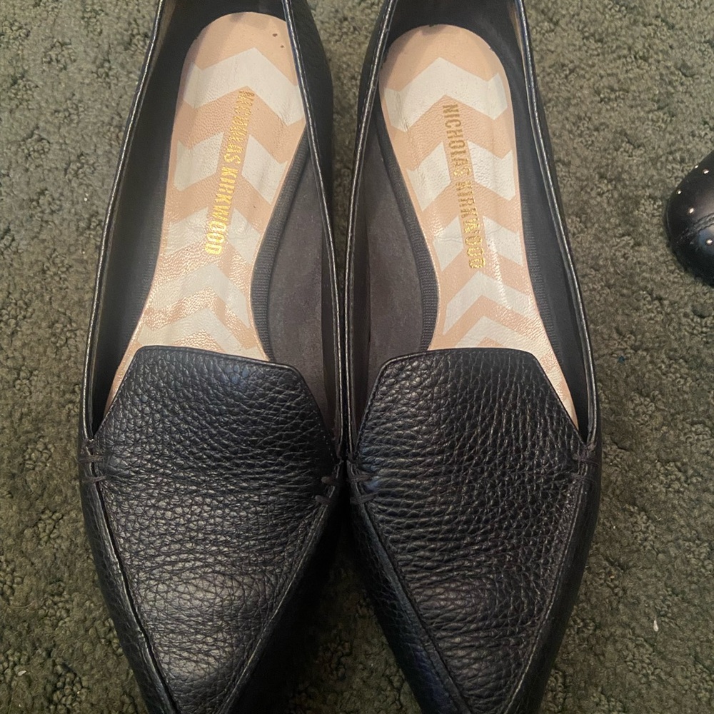 Nicholas Kirkwood Black Textured Loafers